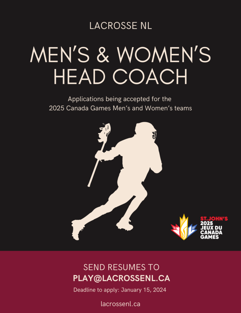 LacrosseNL Head Coach post